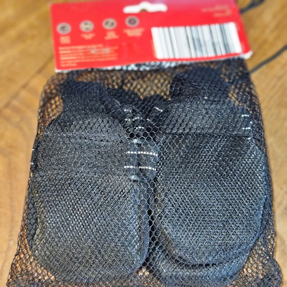 Heart to Tail Large Pet Boots Black Fleece Lined Reflective Non-Slip Dog Shoes